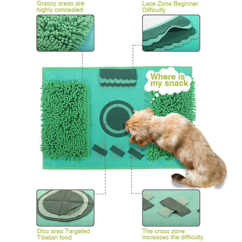 Slow Feeding Pad Dog Toy Sniffing Pad Pet Mat Slow Feeding Pad Felt Pet Dog Sniffing Pad